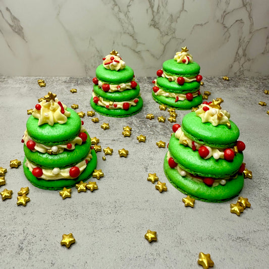 4 Macarons Christmas Trees